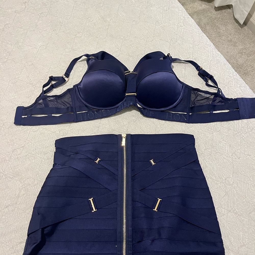 Honey Birdette Navy Blue Bra